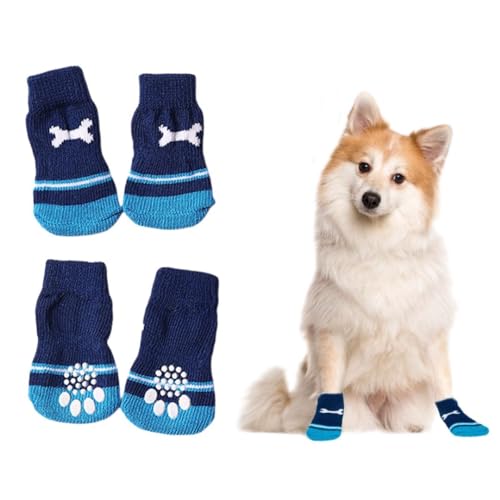 Hundesocken, 10 Stück Anti Rutsch Socken für Hunde,Dehnbare Strick Pfotenschutz Hundeschuhe für Haustier Verletzte Pfoten Innenbereich auf Hartholzböden von OTKARXUS