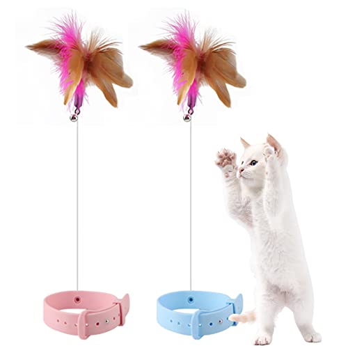 OTKARXUS Interaktives Katzenspielzeug, 2 Stück, verstellbare Federn, Katzenspielzeug mit Glocke, Katzenspielzeug für den Innenbereich, Katzen-Trainingszubehör von OTKARXUS