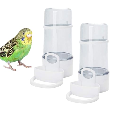 Vogel-Wasserspender, 2 Stück, automatischer Vogel-Wasserspender für Käfig, Papageien-Wasserflasche, Trinker, Futter-Samenspender, Käfigzubehör für Papageien, Wellensittiche, Sittiche, Nymphensittiche Vogel-Wasserspender, 2 Stück, automatischer Vogel-Wasserspender für Käfig, Papageien-Wasserflasche, Trinker, Futter-Samenspender, Käfigzubehör für Papageien, Wellensittiche, Sittiche, Nymphensittiche von OTKARXUS