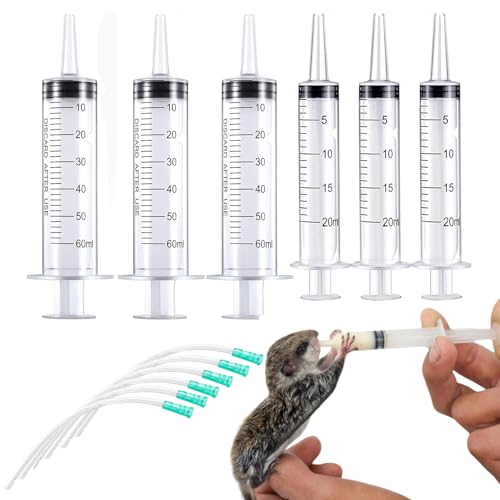 Vogelfutterspritzen-Set, 6 Stück, Baby-Vogel-Spritzen mit Papageien-Futterröhren, Messspritzen für kleine Tiere, Kätzchen, Welpen, wissenschaftliche industrielle Labors Vogelfutterspritzen-Set, 6 Stück, Baby-Vogel-Spritzen mit Papageien-Futterröhren, Messspritzen für kleine Tiere, Kätzchen, Welpen, wissenschaftliche industrielle Labors von OTKARXUS