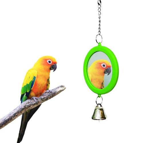 Vogelspiegel mit Glocke, interaktives Papageienspielzeug, runder Spiegel, Vogelspiegel, Spielzeug, Wellensittiche, Käfigzubehör für Nymphensittiche, Sittiche, Kanarienvögel, Wellensittiche, Vogelspiegel mit Glocke, interaktives Papageienspielzeug, runder Spiegel, Vogelspiegel, Spielzeug, Wellensittiche, Käfigzubehör für Nymphensittiche, Sittiche, Kanarienvögel, Wellensittiche, von OTKARXUS