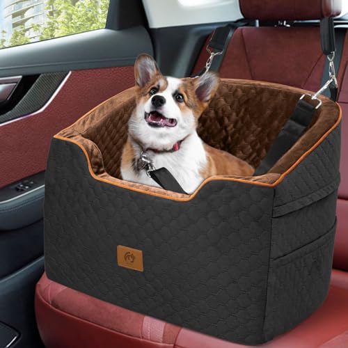 OTOB Hundeautositze für kleine Hunde, abnehmbarer Memory-Schaum, Hundeautositz, mittelgroße Hunde unter 15,9 kg, erhöhter Hundeautositz, Haustier-Sicherheitsgurt, waschbares Welpenreisebett für OTOB Hundeautositze für kleine Hunde, abnehmbarer Memory-Schaum, Hundeautositz, mittelgroße Hunde unter 15,9 kg, erhöhter Hundeautositz, Haustier-Sicherheitsgurt, waschbares Welpenreisebett für von OTOB