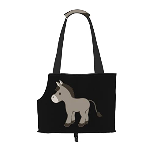 OTRAHCSD Faltbare Haustier-Handtasche, niedliche Esel-Tragetasche, Outdoor-Reise-Haustier-Schultertaschen zum Einkaufen Wandern von OTRAHCSD