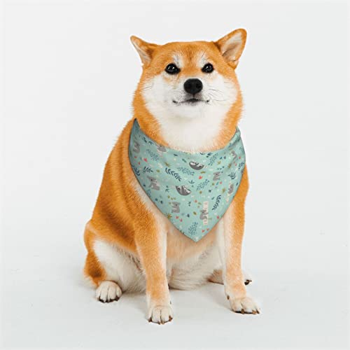 OTRAHCSD Haustier-Schal, Faultier-Hundehalstuch, verstellbares Halstuch, dreieckiges Schal, Zubehör für kleine, mittelgroße und große Hunde und Katzen von OTRAHCSD