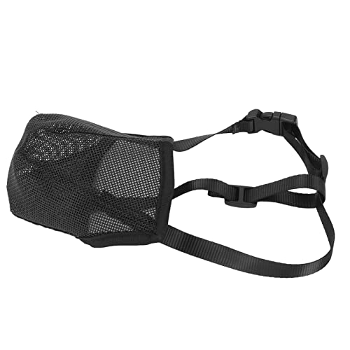 1 STÜCKE Hund Mesh Schnauze Verhindern Biss Bellen Essen Atmungsaktiv Einstellbare Hund Mund Abdeckung für Hunde Training (S) von OUCRIY