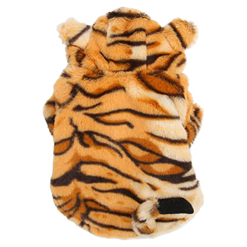 Halloween-Hunde-Kapuzenpullover, Tiger-Korn, Weiches und Bequemes Polyester, Warme Herbst- und Winter-Haustierkleidung für Kleine Hunde, Drinnen und Draußen (#3) von OUCRIY