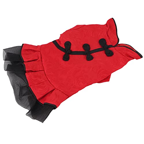 Hundekleidung – Haustierkostüm Im Chinesischen Stil, Frühlings- und Sommer-Qipao-Anzug aus Baumwolle für Welpen und Katzen (L) von OUCRIY