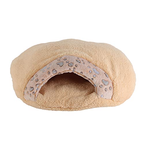 Katzenbett, Rund, Plüsch, Flauschig, Katzenbett, Höhle, Dick, Weich, Bequem, Selbstheizender Katzenschlafsack für Katzen, Kätzchen (S) von OUCRIY