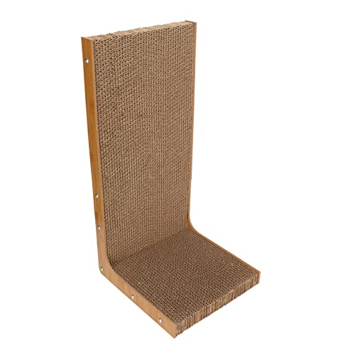 Katzenkratzer, Pappe, Katzenkratzerständer, L-Form, Vertikaler Ständer, L-förmiger Kratzbaum für Katzen, Kratzbaum, Pappe, Katzenkratzer, Heimtierbedarf, für Katzen (L-Typ groß) von OUCRIY