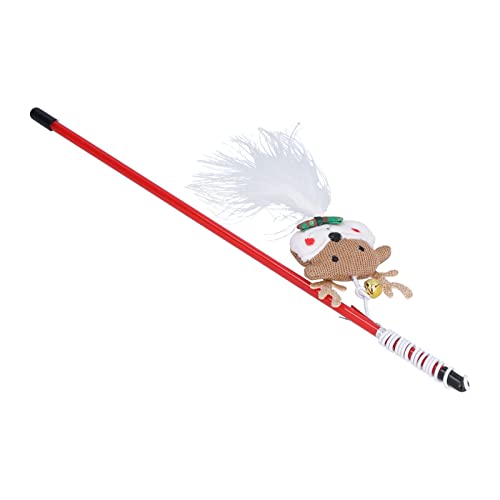 OUCRIY Katzenspielzeug, Lustiger Katzenstab, Weihnachts-Elch-Serie, Flip Onslaught, Lustiger Katzenstab aus Kunststoff OUCRIY Katzenspielzeug, Lustiger Katzenstab, Weihnachts-Elch-Serie, Flip Onslaught, Lustiger Katzenstab aus Kunststoff von OUCRIY