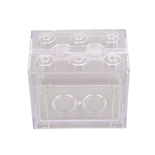 OUCRIY LED-Aquarium, Komplettes Set, Aquarium, Aquarium mit LED-Leuchten, Mini-Deko-Aquarium, USB-LED-Lichtlampen, Aquarium-Box, Büro, Teetisch-Dekoration (Transparent) von OUCRIY