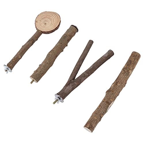 Papageien-Stehstab-Set – Vogelständer-Stäbchen-Set, Sicheres und Stabiles Papageien-Ständer-Plattform-Set aus Holz für Vögel Papageien-Stehstab-Set – Vogelständer-Stäbchen-Set, Sicheres und Stabiles Papageien-Ständer-Plattform-Set aus Holz für Vögel von OUCRIY