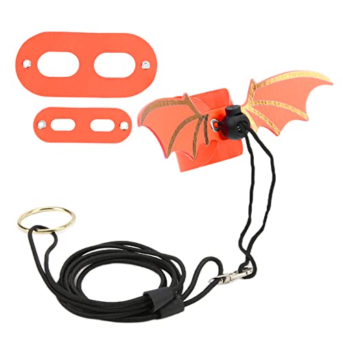Verstellbare Eidechsenleine, Bartagamen-Geschirr und Reptilien-Lederleine, Eidechsengeschirr für Bartagamen-Amphibien-Reptilien (Orange) von OUCRIY