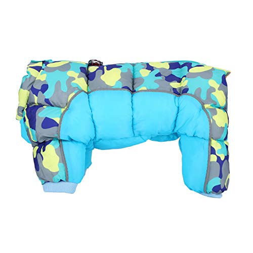 Wasserdichter Hundemantel, Warme Winterjacke, Haustier-Hundekleidung, Warme Overalls, Gelbe Tarnung, Welpenkleidung, Dicker Hundemantel (10#) von OUCRIY