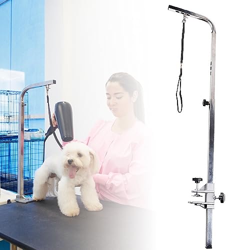 OUGPIU Faltbarer Haustier Fellpflege Arm mit Klemme,Silber Hundepflege Schlaufe und Zwei Halterungen ohne Sitzen,110cm Höhenverstellung für Große und Kleine Hunde Krallenpflege,Augen und Ohrenpflege OUGPIU Faltbarer Haustier Fellpflege Arm mit Klemme,Silber Hundepflege Schlaufe und Zwei Halterungen ohne Sitzen,110cm Höhenverstellung für Große und Kleine Hunde Krallenpflege,Augen und Ohrenpflege von OUGPIU