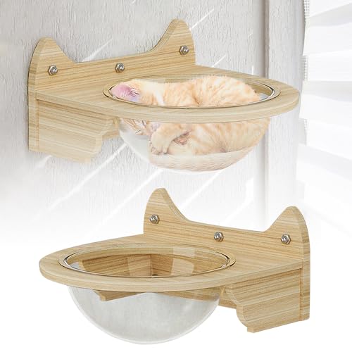 OUGPIU Katzenhängematte Wand,Ø40cm Großes Katzenregal zur Wandmontage,Kletterwand Katzen,Katzen Fensterplätze,Katzenhängebett Fenster mit Saugnapf,Modernes Katzenbett zum Schlafen,Spielen OUGPIU Katzenhängematte Wand,Ø40cm Großes Katzenregal zur Wandmontage,Kletterwand Katzen,Katzen Fensterplätze,Katzenhängebett Fenster mit Saugnapf,Modernes Katzenbett zum Schlafen,Spielen von OUGPIU