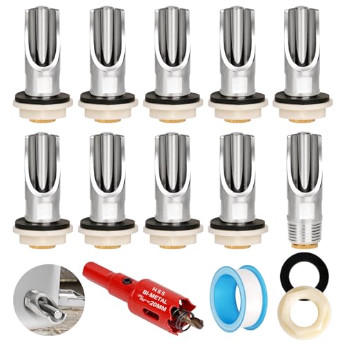 OUJIMAI 10 Stück 1/2 NPT Schweine-Bewässerungs-Nippel-Set aus Edelstahl, Schweine-Bewässerungs-Nippel-System-Set, Schweine-Nippel-Wassertränke für Sauen Ferkel, Vieh, Wassertrog (10 OUJIMAI 10 Stück 1/2 NPT Schweine-Bewässerungs-Nippel-Set aus Edelstahl, Schweine-Bewässerungs-Nippel-System-Set, Schweine-Nippel-Wassertränke für Sauen Ferkel, Vieh, Wassertrog (10 von OUJIMAI