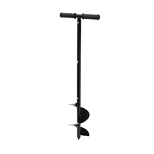 OUKANING 30 x 85 cm Handerdbohrer Erdlochbohrer Erdbohrer aus Stahl Gartenbohrer Pflanzbohrer Handbohrer Erdbohrgerät von OUKANING