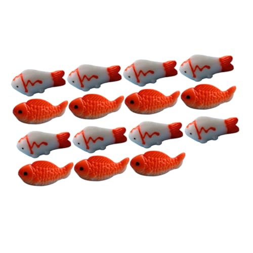 OUNONA 15stücke Aquarium-dekor Harzornamente Mini-Ornament Goldfischstatue Blumentopfschmuck Für Süßwasser Und Meerwasser von OUNONA