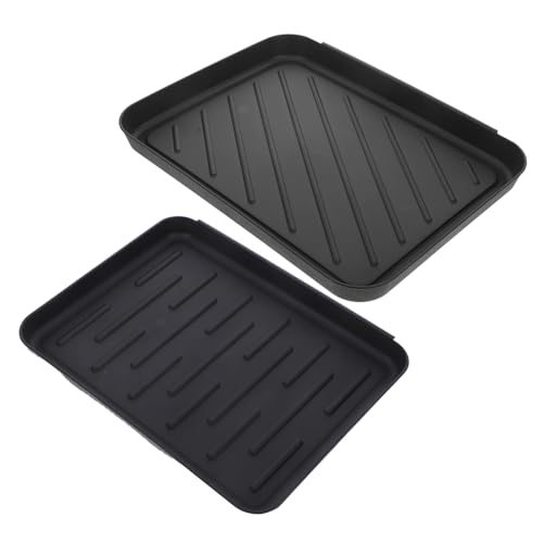 OUNONA 2 Stück Schuhplattenpolster Hundefuttermatte Schlammmatte Gummi -stiefelmatte Haustier Schnee Pflanzenschalen Für Töpfe Kofferraumwanne Aus Gummi Haustürschuhmatte Plastik Black OUNONA 2 Stück Schuhplattenpolster Hundefuttermatte Schlammmatte Gummi -stiefelmatte Haustier Schnee Pflanzenschalen Für Töpfe Kofferraumwanne Aus Gummi Haustürschuhmatte Plastik Black von OUNONA