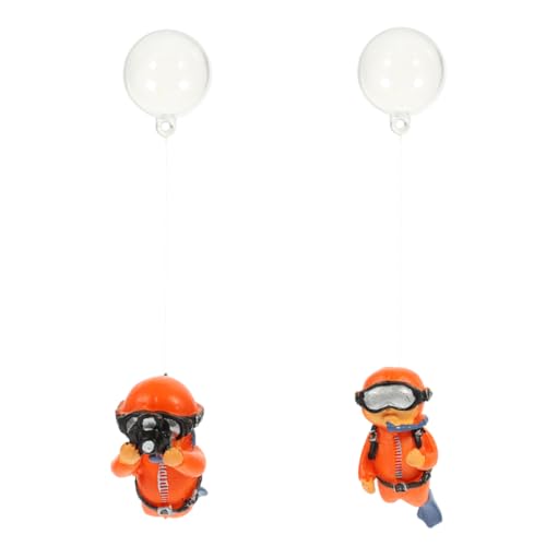 OUNONA 2stücke Dekorative Taucher-Figurine Für Aquarien Mit Cartoon-Taucher Und Kamera Niedliche Schwimmende Aquariendekoration Zur Verschönerung Ihres Fischbeckens Für von OUNONA