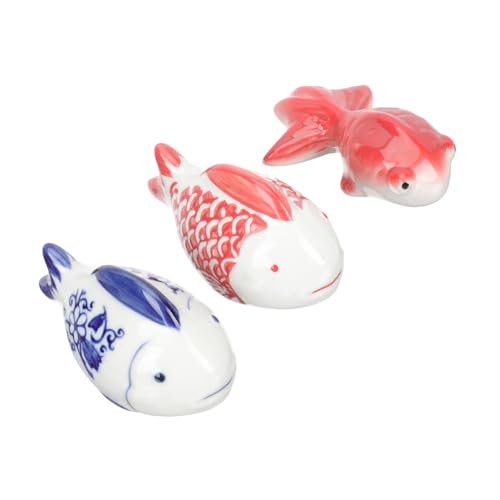 OUNONA 3stücke Schwimmende Keramik-fischdekorationen Für Aquarium Authentisches Design Hochwertige Verarbeitung Ornamente Für Passendes Zuhause Und Büro von OUNONA