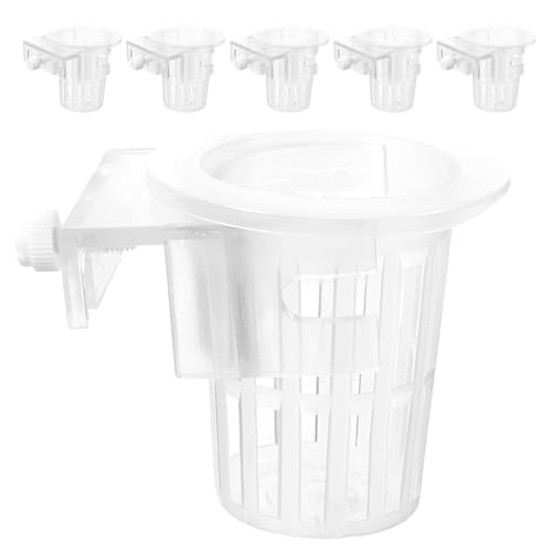 OUNONA 6 Stück Hydrokultur-Pflanzbecher: Wandmontierter Pflanzenhalterkorb für Aquarien – Wassergras-Anbaubecher – Aquarium-Wasserpflanzentopf für Aquascaping von OUNONA