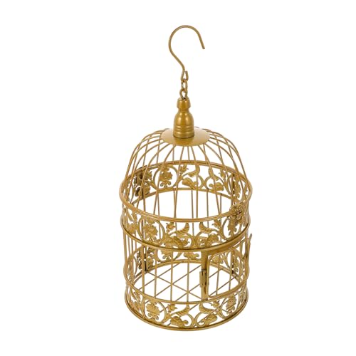 OUNONA Goldener Vogelkäfig Deko Eleganter Eisenkäfig Für Garten Und Hochzeit Stilvolle Wohnaccessoires Für -projekte Und Fotodekoration von OUNONA