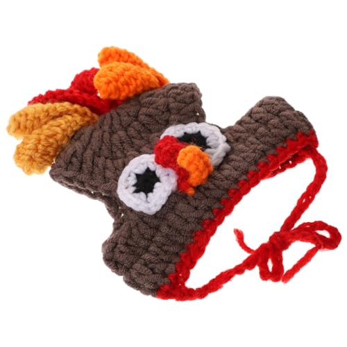 OUNONA Handgestrickte Haustiermütze Lustiger Truthahn Hut für Hunde Perfektes Kostüm für Fotoshootings Weihnachten Geburtstagsfeiern und OUNONA Handgestrickte Haustiermütze Lustiger Truthahn Hut für Hunde Perfektes Kostüm für Fotoshootings Weihnachten Geburtstagsfeiern und von OUNONA
