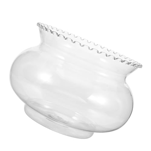 OUNONA Kleines Fischbecken Fischglas Beta-Bowl Kleiner Fischtank Herzstück Schale Aquarium Betta-Panzer Beta-Tank Bonbonschale Terrarienschale Betta-schüssel Plastik Transparent von OUNONA