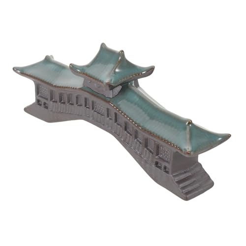 OUNONA Miniatur Gartendekor Asiatischer Pagodenbrücke Aquarium Ornament Kleine Landschaftsfigur Für Schreibtisch Fischbecken Dekoration Zen Stil Micro Landschaft von OUNONA