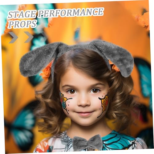 OUNONA Plüsch Hundekostüm mit Ohren Stirnband und Fliege Weiches Cosplay Accessoire für Welpen Party Bühnenauftritte Komfortabel und Langlebig OUNONA Plüsch Hundekostüm mit Ohren Stirnband und Fliege Weiches Cosplay Accessoire für Welpen Party Bühnenauftritte Komfortabel und Langlebig von OUNONA