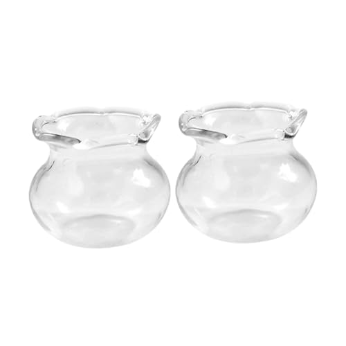 OUNONA Puppenhaus Mini Glas Fischschalen Fische Tank Handwerk Miniatur Aquarium Floral Zubehör Simulation Tank Home Decor OUNONA Puppenhaus Mini Glas Fischschalen Fische Tank Handwerk Miniatur Aquarium Floral Zubehör Simulation Tank Home Decor von OUNONA
