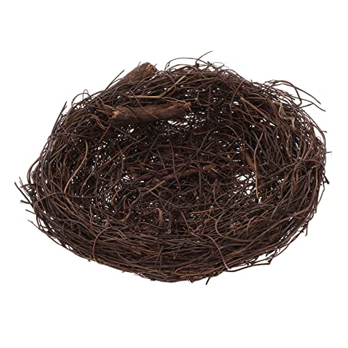OUNONA Rattan Vogelnest Dekorative Nester Dekorationen Vogel Outdoor Vogelnest Für Vogelnest Ornament Garten Outdoor Gewebt Rustikaler Lebensraum Landhausdekor von OUNONA