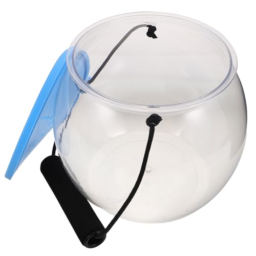 OUNONA Transparenter Wasserbehälter mit Deckel und Griff Kleines Aquarium für Krabben und Muscheln Robuster Kunststoff Fischbehälter für Strand Meerestiere Temporäre Beobachtung und von OUNONA