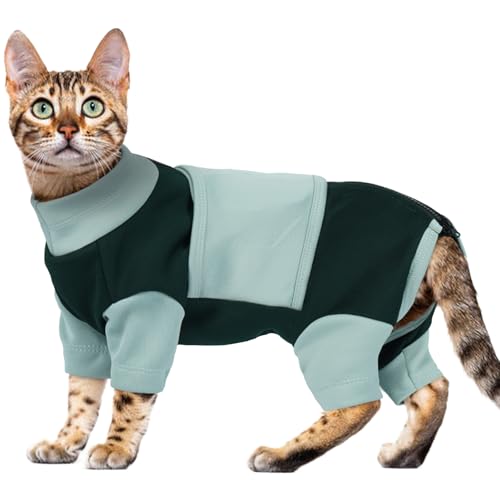 OUOBOB Beruhigungsgeschirr für Katzen, Anti-Stress Weste mit Reißverschluss, Angsthemd für Katzen bei Feuerwerk & Reisen, Blau L OUOBOB Beruhigungsgeschirr für Katzen, Anti-Stress Weste mit Reißverschluss, Angsthemd für Katzen bei Feuerwerk & Reisen, Blau L von OUOBOB