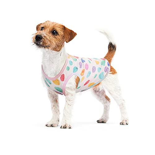 OUOBOB Haustier-Shirt für Hunde und Katzen, Sommerkleidung, weiche atmungsaktive Baumwolle, Instant-T-Shirt, ärmellos, dehnbar, bequem, Kostüm-Weste, Mantel, absorbiert Wasser und verdunstet schnell von OUOBOB