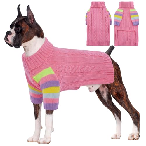 OUOBOB Hund Jumper, große Hund Jumper für Hunde Mädchen Jungen, Turtleneck Pullover Winter grüne Hund Weste, Weihnachten Hund Outfits, Haustier Sweatshirt Bekleidung Strickwaren, 4XL OUOBOB Hund Jumper, große Hund Jumper für Hunde Mädchen Jungen, Turtleneck Pullover Winter grüne Hund Weste, Weihnachten Hund Outfits, Haustier Sweatshirt Bekleidung Strickwaren, 4XL von OUOBOB