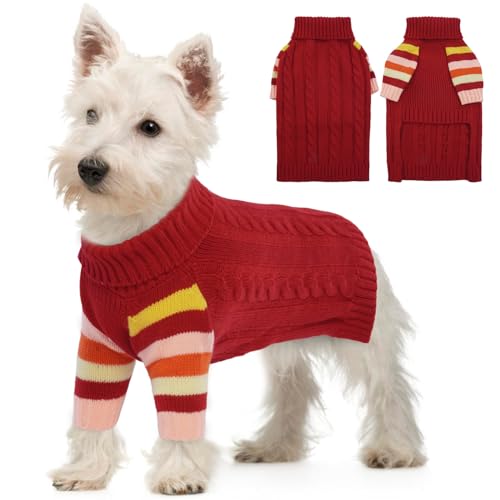 OUOBOB HundPullover, kleine HundPullover für Hunde Mädchen Jungen, Turtleneck Pullover Winter Green Puppy Pullover, Weihnachtshund Outfits, Haustier Sweatshirt Bekleidung Strickwaren, Chihuahua S OUOBOB HundPullover, kleine HundPullover für Hunde Mädchen Jungen, Turtleneck Pullover Winter Green Puppy Pullover, Weihnachtshund Outfits, Haustier Sweatshirt Bekleidung Strickwaren, Chihuahua S von OUOBOB