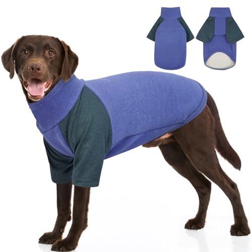 OUOBOB Dehnbarer Rollkragenpullover für Hunde, weicher Mantel für kaltes Wetter, Fleece-Weste für große Hunde, Strick-Sweatshirt, leichte Kleidung, Jumpsuit, Dogge, XXXXL OUOBOB Dehnbarer Rollkragenpullover für Hunde, weicher Mantel für kaltes Wetter, Fleece-Weste für große Hunde, Strick-Sweatshirt, leichte Kleidung, Jumpsuit, Dogge, XXXXL von OUOBOB