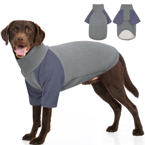 OUOBOB Hundemantel mit Rollkragenpullover, dehnbarer Pullover, weicher Mantel für kaltes Wetter, Fleece-Weste für große Hunde, Rollkragen-Strick-Sweatshirt, Größe XXL OUOBOB Hundemantel mit Rollkragenpullover, dehnbarer Pullover, weicher Mantel für kaltes Wetter, Fleece-Weste für große Hunde, Rollkragen-Strick-Sweatshirt, Größe XXL von OUOBOB