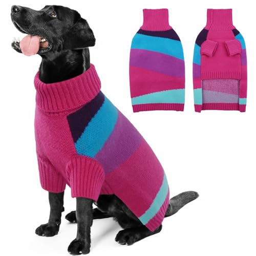 OUOBOB XL Hundepullover, Hundepullover für große Hunde, Rollkragenpullover, Weihnachtspullover, warmer Hundepullover, Thanksgiving-Haustier-Sweatshirt, Outfit, Strickwaren für Labrador, Golden OUOBOB XL Hundepullover, Hundepullover für große Hunde, Rollkragenpullover, Weihnachtspullover, warmer Hundepullover, Thanksgiving-Haustier-Sweatshirt, Outfit, Strickwaren für Labrador, Golden von OUOBOB