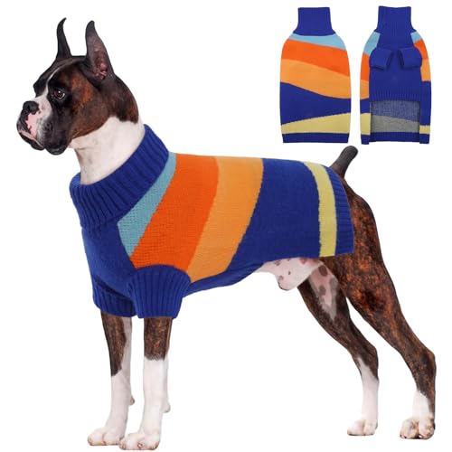 OUOBOB Hundepullover, Hundepullover für große Hunde, Rollkragenpullover, Weihnachtspullover, warmer extra Hundepullover, Haustier-Outfit, Strickwaren für Labrador, Golden Retriever, Dobermann, Boxer, OUOBOB Hundepullover, Hundepullover für große Hunde, Rollkragenpullover, Weihnachtspullover, warmer extra Hundepullover, Haustier-Outfit, Strickwaren für Labrador, Golden Retriever, Dobermann, Boxer, von OUOBOB