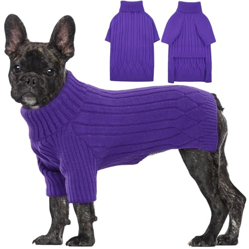 OUOBOB Hundepullover für mittelgroße Hunde, warmer Winter-Herbst-Hundepullover für Hunde, Mädchen und Jungen, Rollkragen-Hunde-Strickwaren, Weihnachtspullover, Haustier-Sweatshirt, Kleidung, OUOBOB Hundepullover für mittelgroße Hunde, warmer Winter-Herbst-Hundepullover für Hunde, Mädchen und Jungen, Rollkragen-Hunde-Strickwaren, Weihnachtspullover, Haustier-Sweatshirt, Kleidung, von OUOBOB