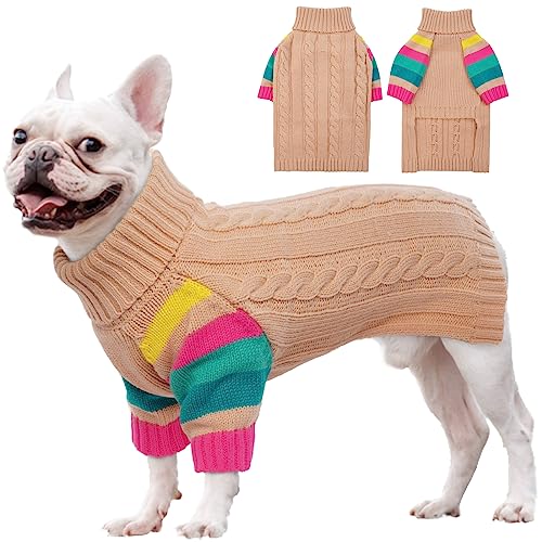 OUOBOB HundPullover, Medium HundPullover für Hunde Mädchen Jungen, Turtleneck Pullover Winter grüne Hund Weste, Weihnachten Hund Outfits, Haustier Sweatshirt Bekleidung Strickwaren, Frenchie, Beagle M OUOBOB HundPullover, Medium HundPullover für Hunde Mädchen Jungen, Turtleneck Pullover Winter grüne Hund Weste, Weihnachten Hund Outfits, Haustier Sweatshirt Bekleidung Strickwaren, Frenchie, Beagle M von OUOBOB