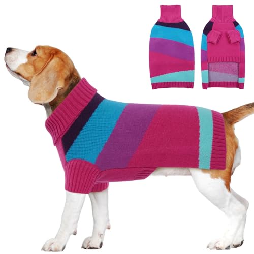 OUOBOB Hundepullover für große Hunde, Hundepullover für große Hunde, Rollkragenpullover, warmer Hundepullover, Haustier-Sweatshirt, Outfit, Strickwaren für Corgi, Pitbulls, britische Bulldogge, Mops, OUOBOB Hundepullover für große Hunde, Hundepullover für große Hunde, Rollkragenpullover, warmer Hundepullover, Haustier-Sweatshirt, Outfit, Strickwaren für Corgi, Pitbulls, britische Bulldogge, Mops, von OUOBOB