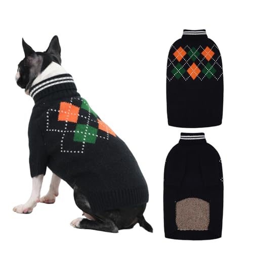OUOBOB Hundepullover für mittelgroße Hunde, warmer Winterpullover, Rollkragen-Strickpullover mit Ärmeln, weiches, dehnbares Sweatshirt für Jungen und Mädchen, Winterspaziergänge, Urlaub, Fotoshootings OUOBOB Hundepullover für mittelgroße Hunde, warmer Winterpullover, Rollkragen-Strickpullover mit Ärmeln, weiches, dehnbares Sweatshirt für Jungen und Mädchen, Winterspaziergänge, Urlaub, Fotoshootings von OUOBOB