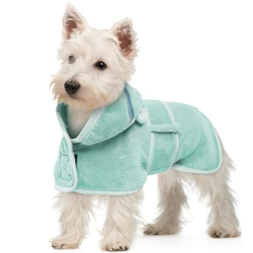 OUOBOB Hundetrocknungsmantel, Hundemantel zum Trocknen von Hunden, rosa Hundetücher für kleine Hunde, Mikrofaser Hunderobe Super mit Kapuze, verstellbare Bauchgurte für Dackel, Yorkie, Chihuahua XS OUOBOB Hundetrocknungsmantel, Hundemantel zum Trocknen von Hunden, rosa Hundetücher für kleine Hunde, Mikrofaser Hunderobe Super mit Kapuze, verstellbare Bauchgurte für Dackel, Yorkie, Chihuahua XS von OUOBOB