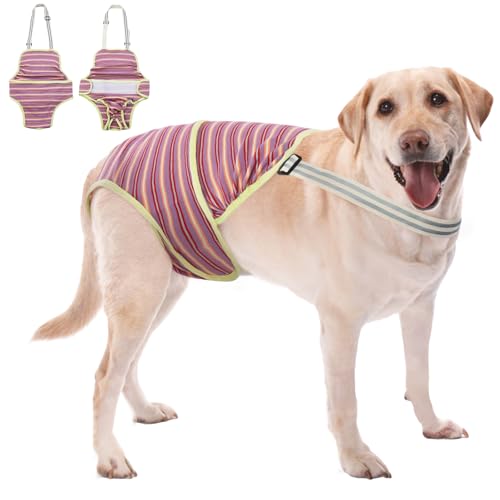 OUOBOB Hundewindeln für weibliche Hündinnen, für große Hunde, waschbarer Einteiler, Sanitärhöschen mit verstellbarem Strumpfhalter, waschbar, wiederverwendbar, Periodenhöschen, Hundewindel, Größe M OUOBOB Hundewindeln für weibliche Hündinnen, für große Hunde, waschbarer Einteiler, Sanitärhöschen mit verstellbarem Strumpfhalter, waschbar, wiederverwendbar, Periodenhöschen, Hundewindel, Größe M von OUOBOB