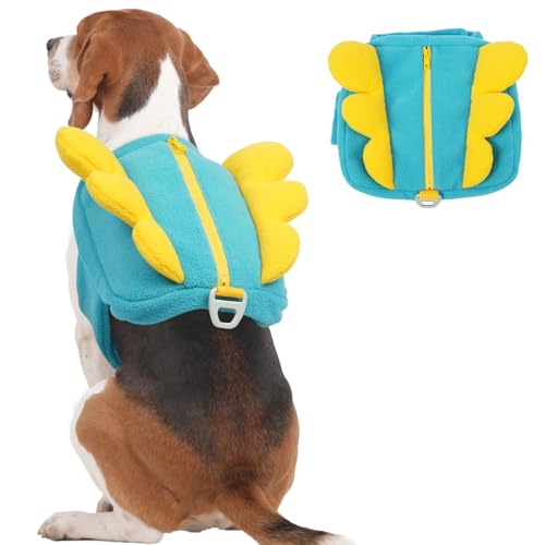 OUOBOB Rucksackgeschirr für Hunde, kein Ziehen, Hunderucksack, Tragetasche für mittelgroße Hunde, verstellbarer Wanderrucksack, Reisen, Größe L OUOBOB Rucksackgeschirr für Hunde, kein Ziehen, Hunderucksack, Tragetasche für mittelgroße Hunde, verstellbarer Wanderrucksack, Reisen, Größe L von OUOBOB
